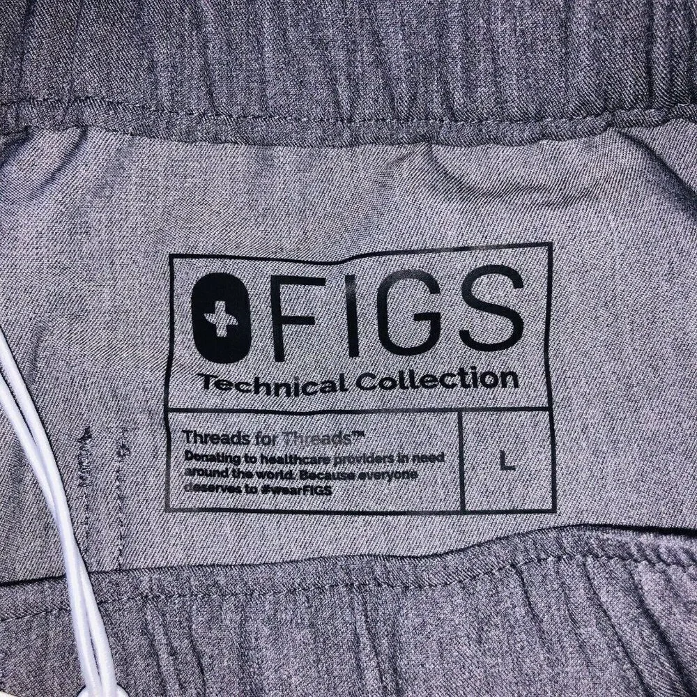Figs Technical Collection Cairo Cargo Scrub Pants Gray Mens Large New With Tags